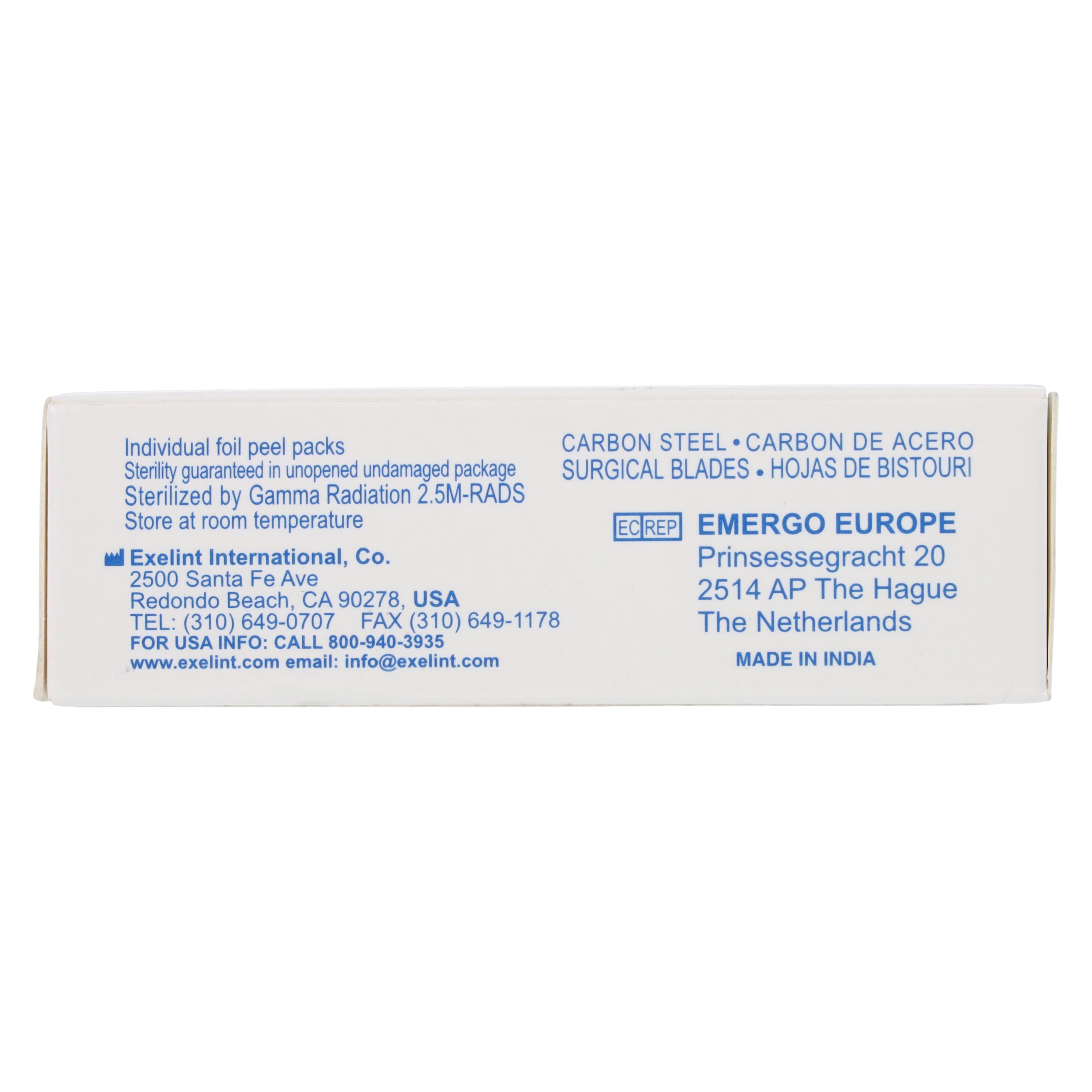Exel Carbon Steel Sterile Surgical Blade #11, Disposable, 100/Bx thumbnail 6