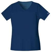Cherokee Workwear Core Stretch Women's Scrub Top, V-Neck, Short Sleeves, Navy, X-Small, 4727 - Scrub Top Womens Core Stretch - Image 1