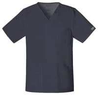 Cherokee Workwear Core Stretch Unisex V-Neck Scrub Top, Pewter, X-Small, 4725 - Scrub Top Unisex Core Stretch - Image 1