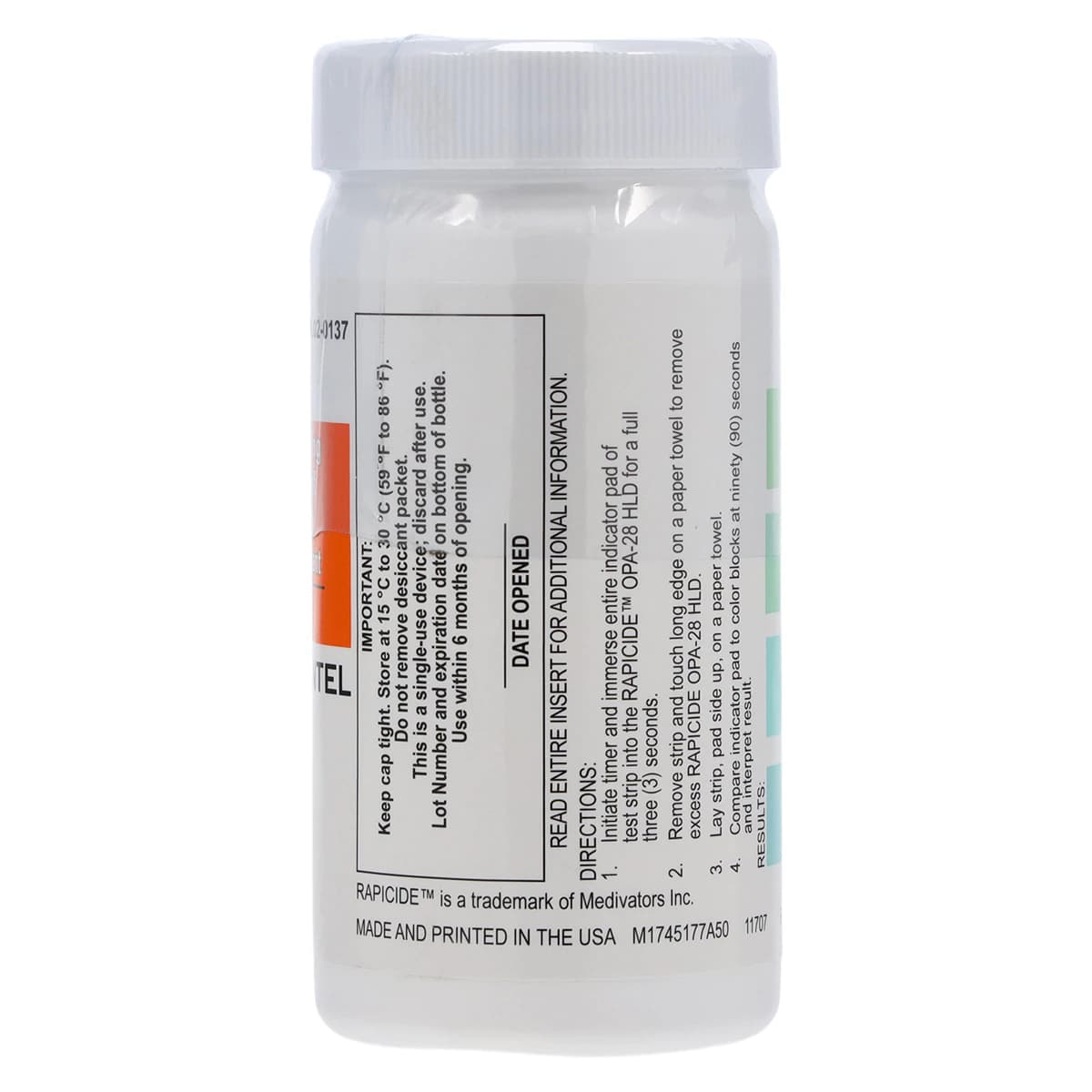 Crosstex Rapicide OPA/28 Test Strips, 50/Bottle, ML020137 thumbnail 2