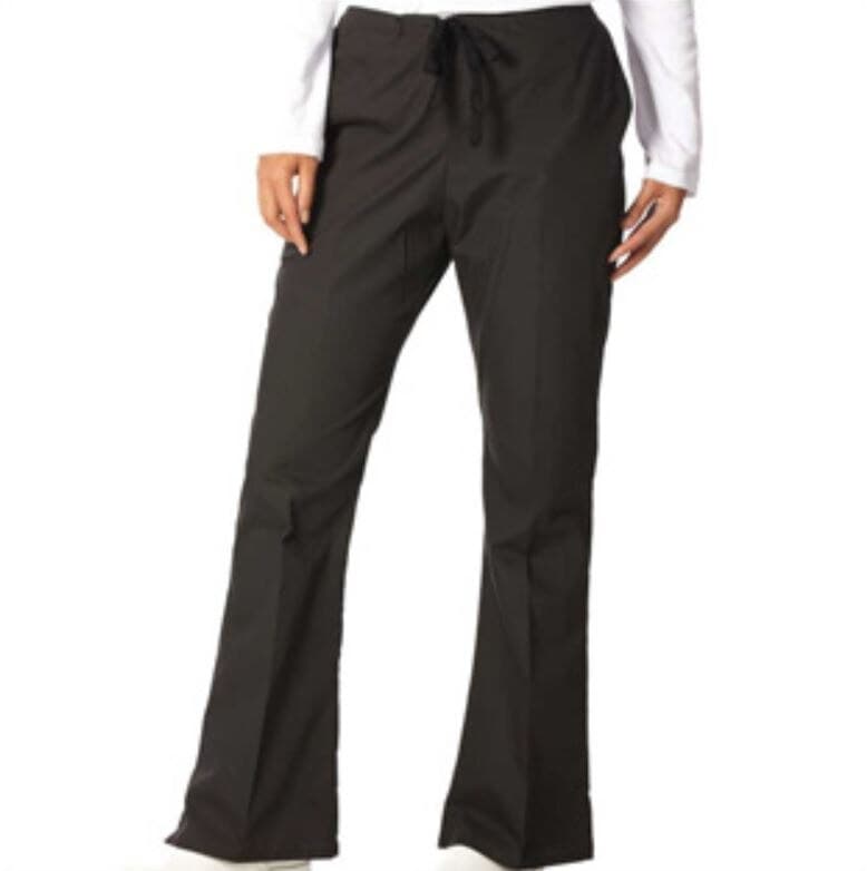 Fashion Seal Ladies Scrub Pant, Medium, Black, 65% Polyester / 35% Cotton, 3 Pockets, Webbed Drawcord - Pant Scrub Ladies Medium - Image 1
