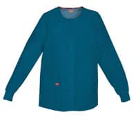 Dickies Warm-Up Jacket, Snap Front, 2 Pockets, X-Small, Caribbean - Jacket Warm-Up Snap Front 2Pkt - Image 1
