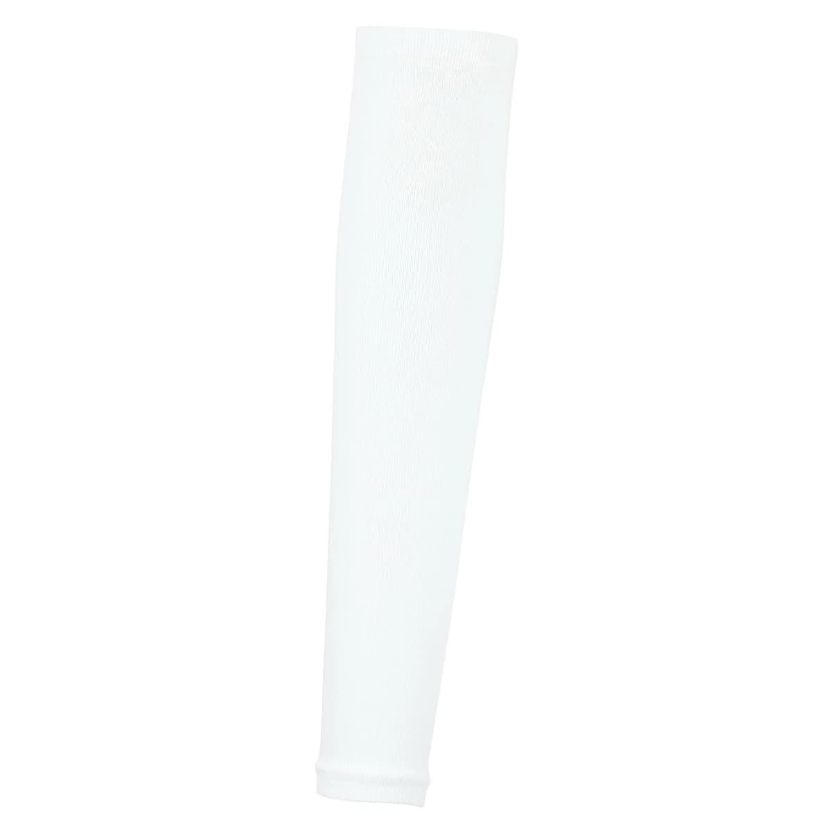 Med Sleeve Solid Compression Arm Sleeve, Adult Unisex, White, Nylon/Spandex, One Size, 1 Pair - Med Sleeve Solid - Image 1