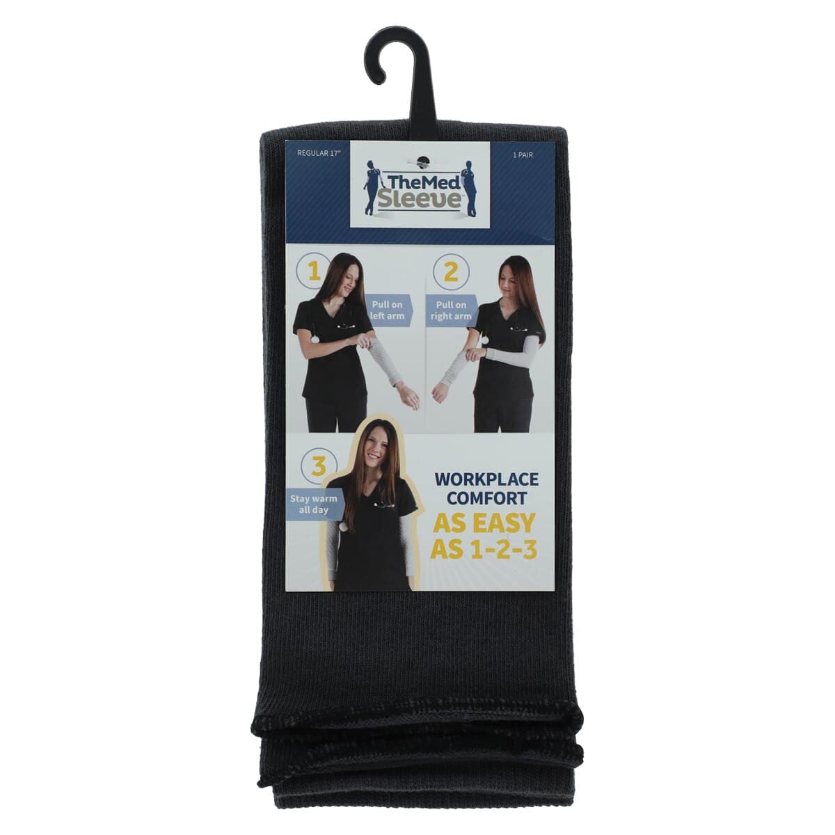 Med Sleeve Black Ruffle, Adult Unisex, One Size, 1/Pair thumbnail 2