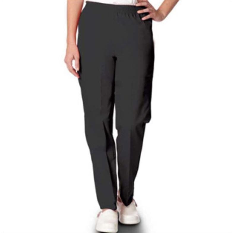 Fashion Seal Fashion Poplin Scrub Pant, Women's, Black, Medium, Tall, 65% Polyester / 35% Cotton, 2 Pockets - Slacks Scrub Fashion F Tall - Image 1