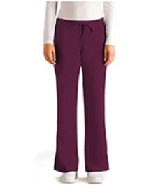 Grey's Anatomy Scrub Pant, 5-Pocket Tie-Front, Women's, Wine, 2X Small, 77% Polyester/23% Rayon, Style 4232 - Scrub Pant 5 Pkt Tie-Fr - Image 1
