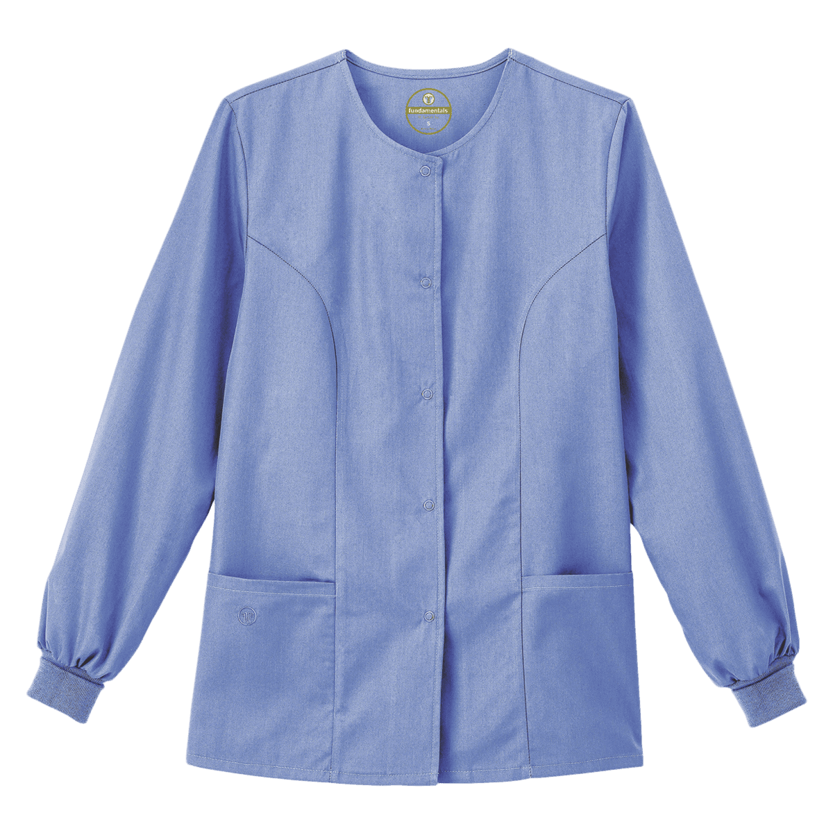 White Swan Ladies Snap-Front Warm-Up Jacket, 4X Large, Long Sleeves, Ceil (Each) - Jacket Ladies SnapFront WarmUp - Image 1