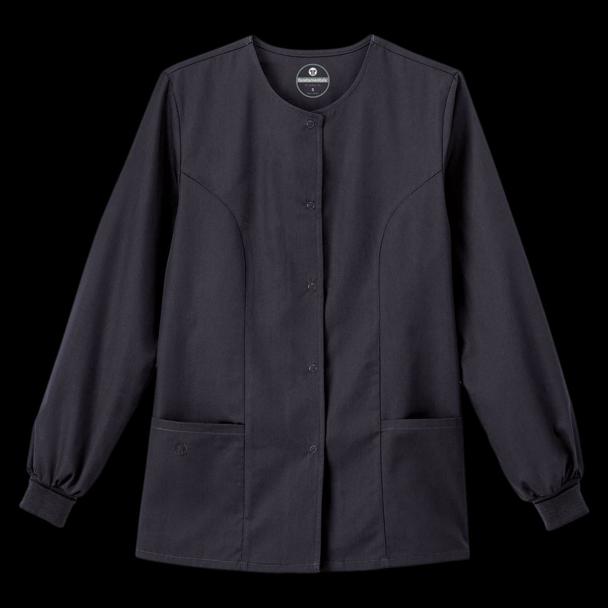 White Swan Ladies Warm-Up Jacket, Snap Front, Charcoal, 2X Large, 2 Pockets - Jacket Ladies SnapFront WarmUp - Image 1