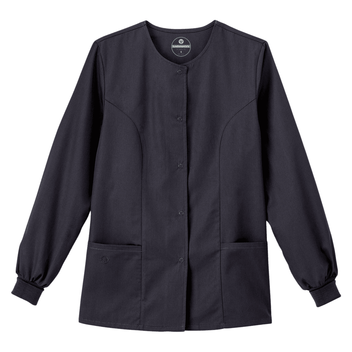 White Swan Ladies Snap-Front Warm-Up Jacket, Charcoal, 4X Large, Each - Jacket Ladies SnapFront WarmUp - Image 1