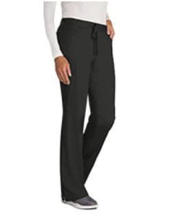 Grey's Anatomy Scrub Pant, 5 Pocket Tie-Front, Petite, Black, Women's, 2X Large - Scrub Pant 5 Pkt Tie-Fr Petite - Image 1