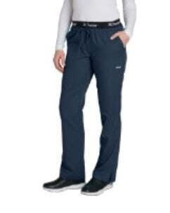 Grey's Anatomy Scrub Pant Logo DS Petite, Women's, X-Small, Steel, Drawstring Closure, 3 Pockets - Scrub Pant Logo DS Petite - Image 1