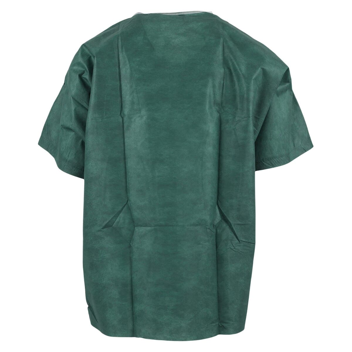 Graham Medical Patient Scrub Shirt, Nonwoven, Large, Dark Green, Short Sleeve, V-Neck, Unisex, 30/Case thumbnail 4