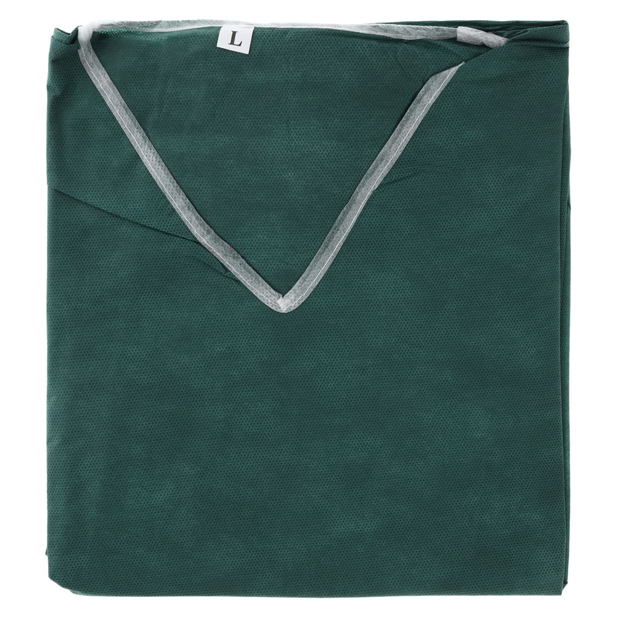 Graham Medical Patient Scrub Shirt, Nonwoven, Large, Dark Green, Short Sleeve, V-Neck, Unisex, 30/Case thumbnail 2