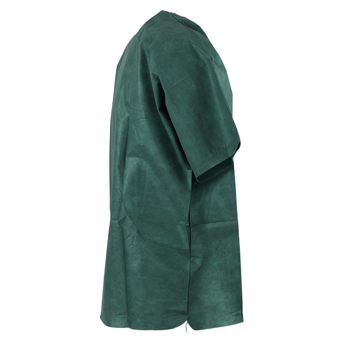 Graham Medical Patient Scrub Shirt, Nonwoven, Large, Dark Green, Short Sleeve, V-Neck, Unisex, 30/Case thumbnail 3