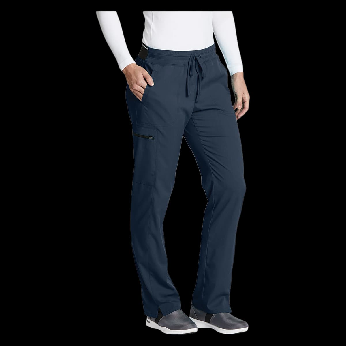 Grey's Anatomy Kim Scrub Pant, 3 Pocket, Petite, Steel, Womens - Kim Scrub Pant 3 Pkt Petite - Image 1