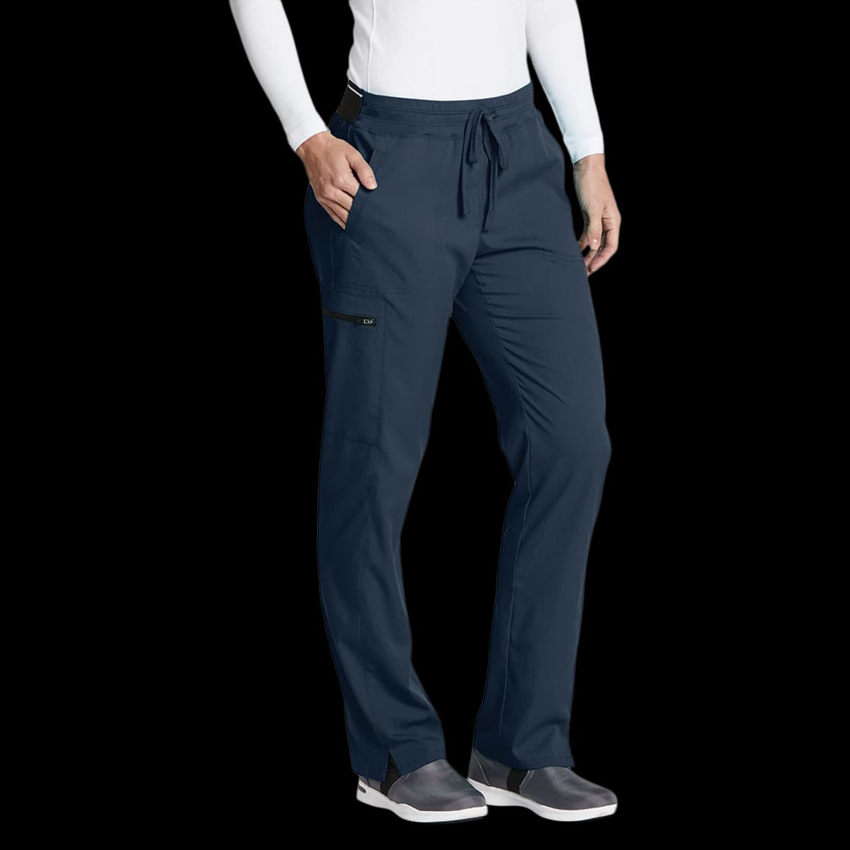 Grey's Anatomy Kim Scrub Pant, 3 Pocket, Tall, Steel, Women's, Large - Kim Scrub Pant 3 Pkt Tall - Image 1