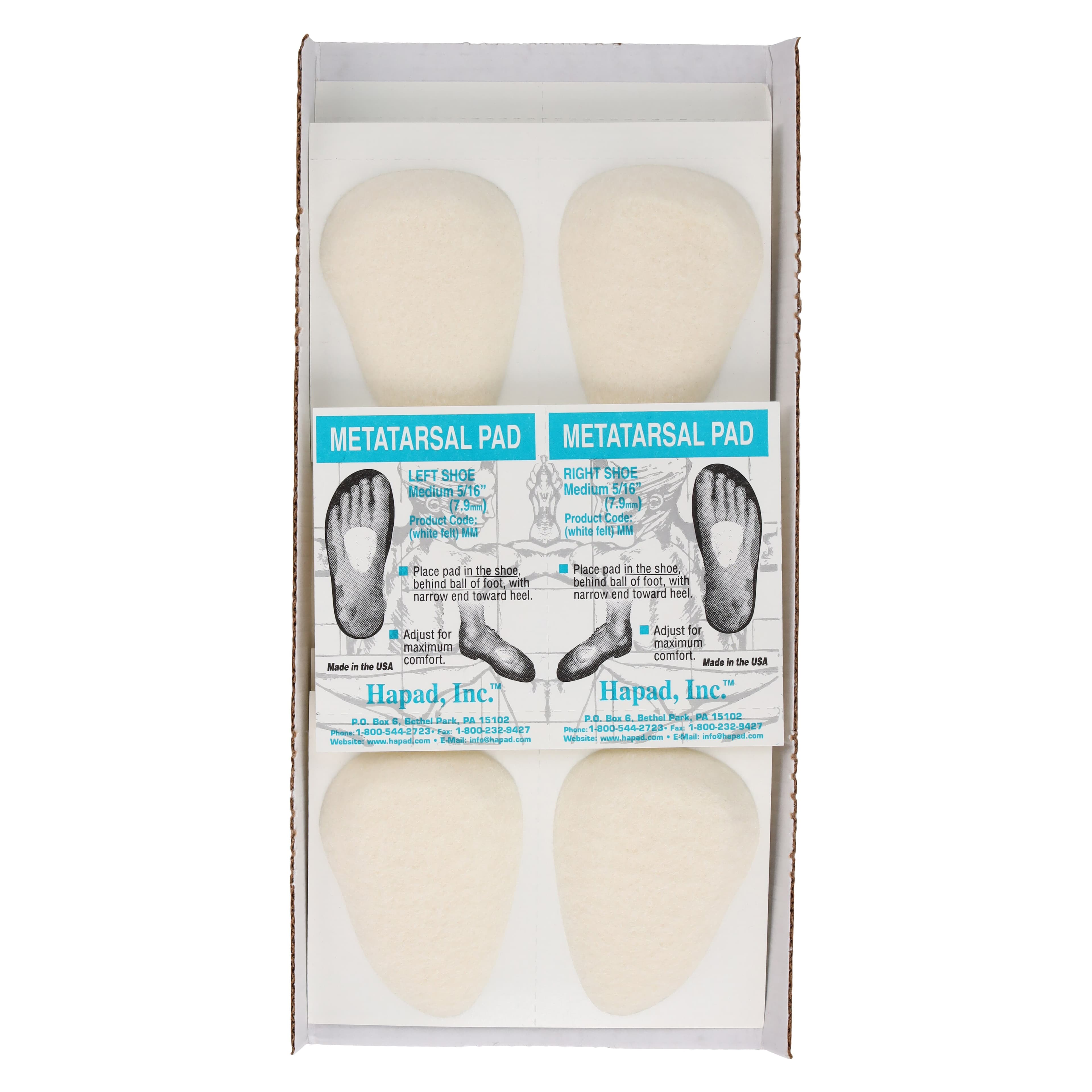 Hapad Metatarsal Pad, Adhesive Back, Small, Wool/Felt thumbnail 5