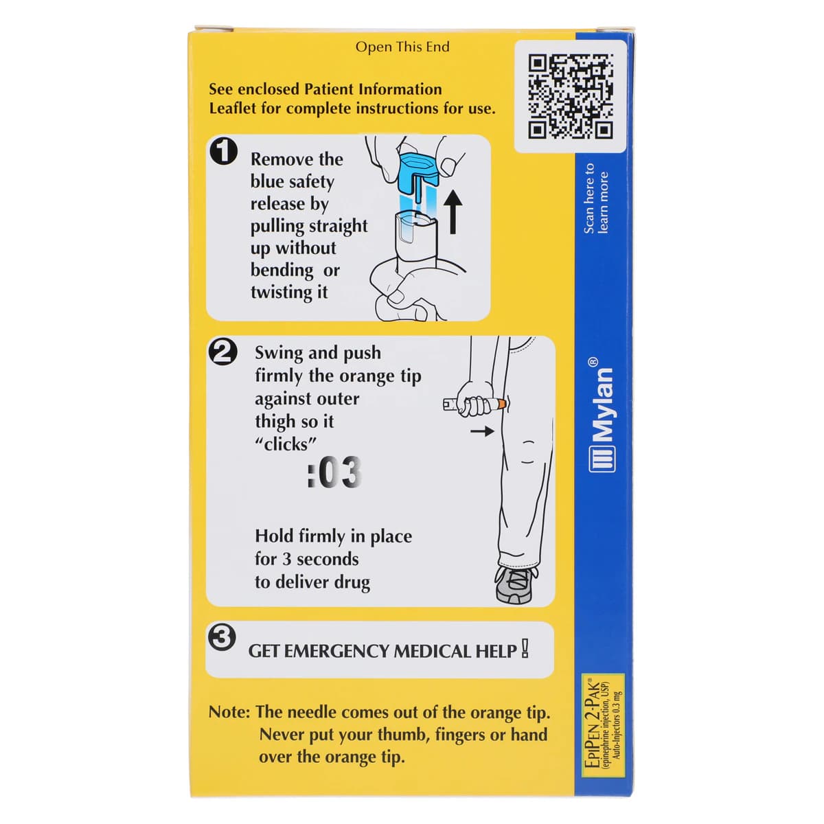 EpiPen Epinephrine Auto-Injector, 0.3mg, 0.3mL, Adult, Twin Pack (2/Pk) thumbnail 9