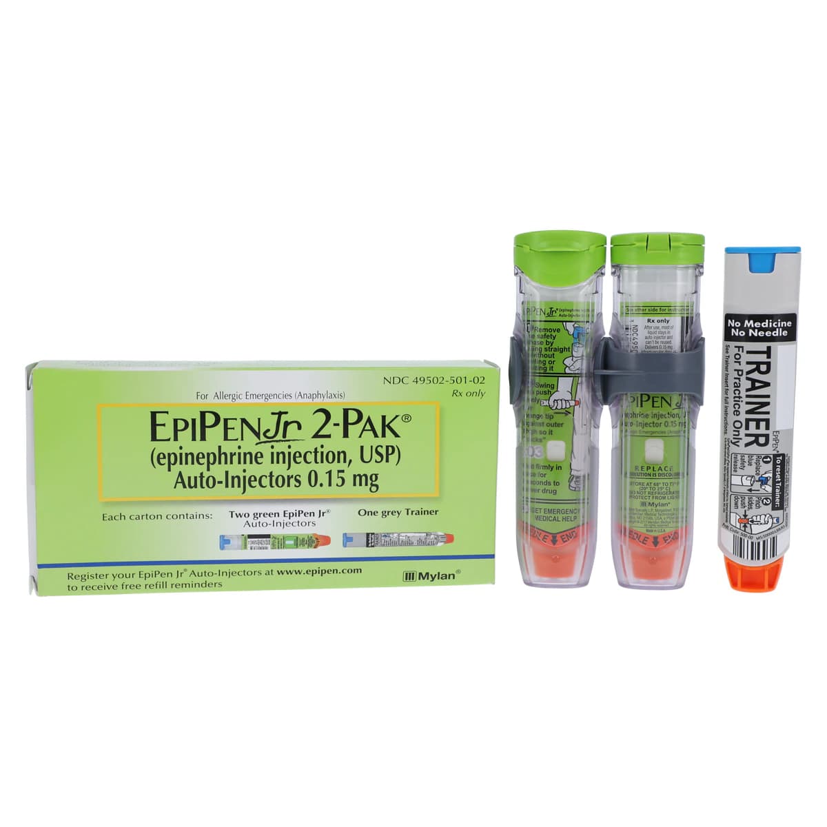EpiPen Jr Auto-Injector, 0.15mg/0.3mL, Twin Pack, 2/Box, DEY-49502050102 thumbnail 2