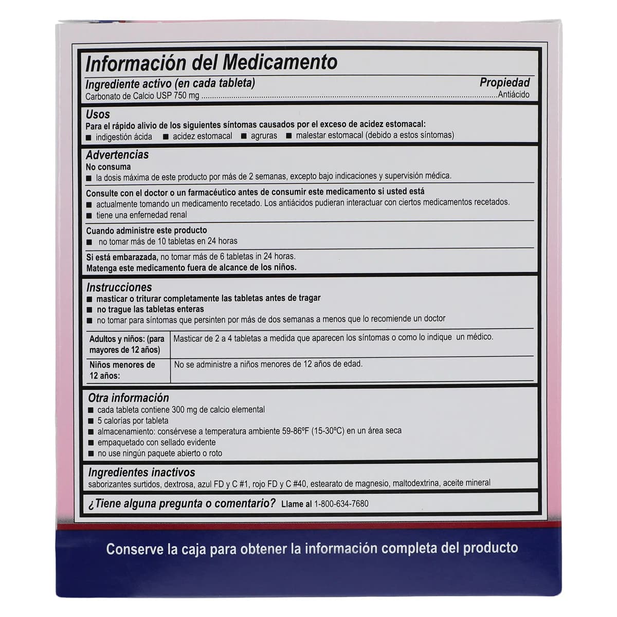 Medique Ban-Acid Antacid Tablets, Max Strength, 750 mg, Berry, 150 Tablets (75 x 2)/Box thumbnail 7
