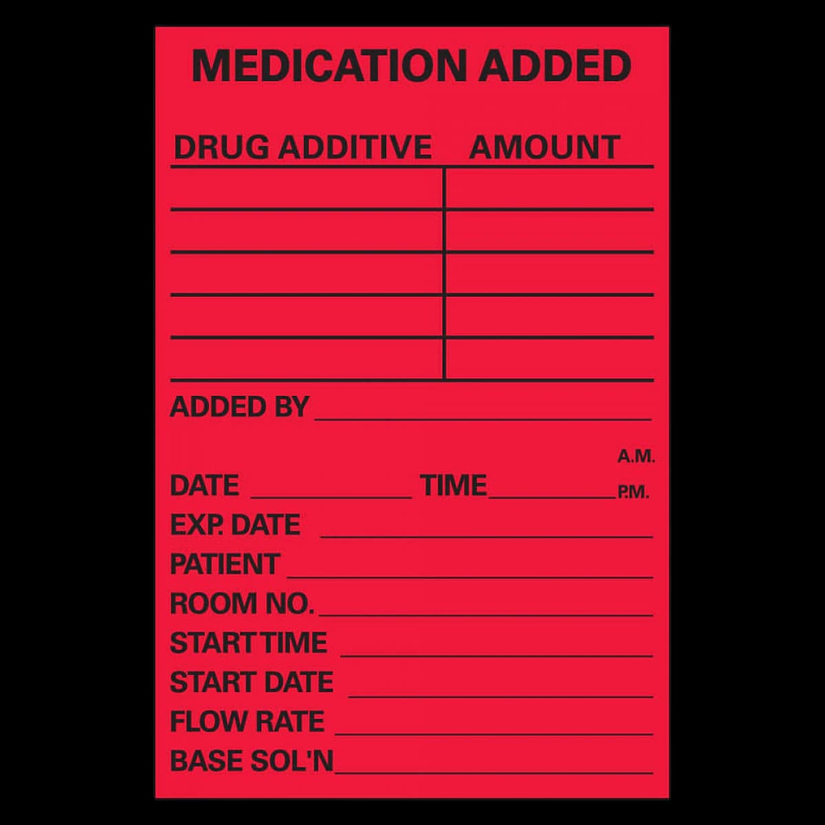 Precision Dynamics Medication Labels, Fluorescent Red, 3" x 2", Roll - Medication Labels - Image 1