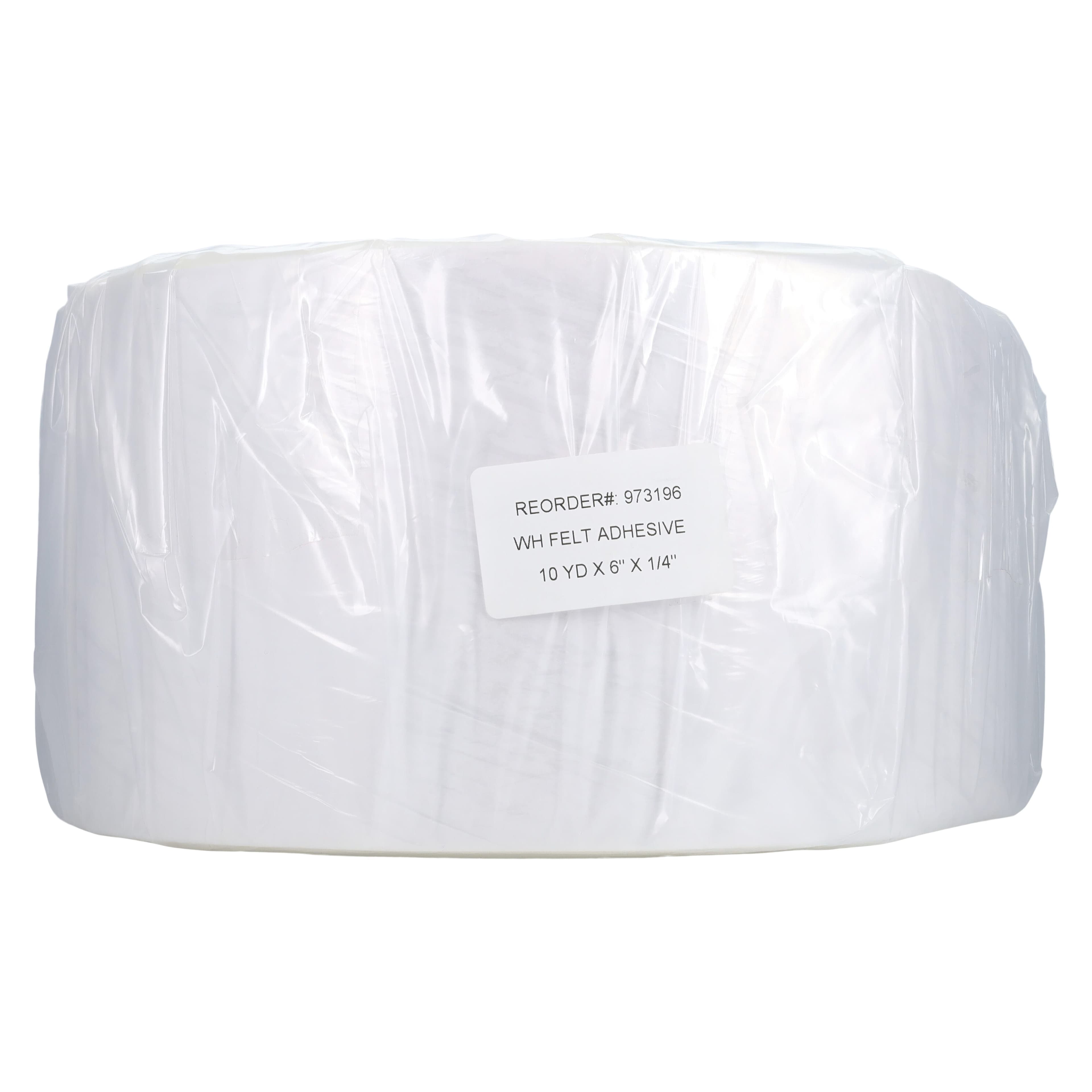 Creative Foam Corporation Adhesive Felt, 1/4" Thick, White, 6" x 10 yd Roll thumbnail 3
