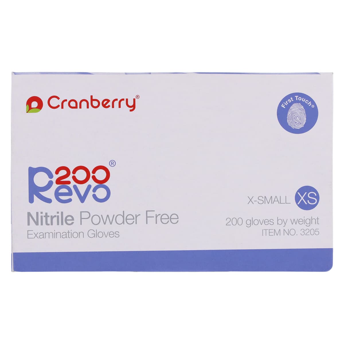 Cranberry Revo200® Nitrile Exam Gloves, Powder Free, Latex Free, Extra Small, Dark Blue, 200/Box, CR3205 thumbnail 8