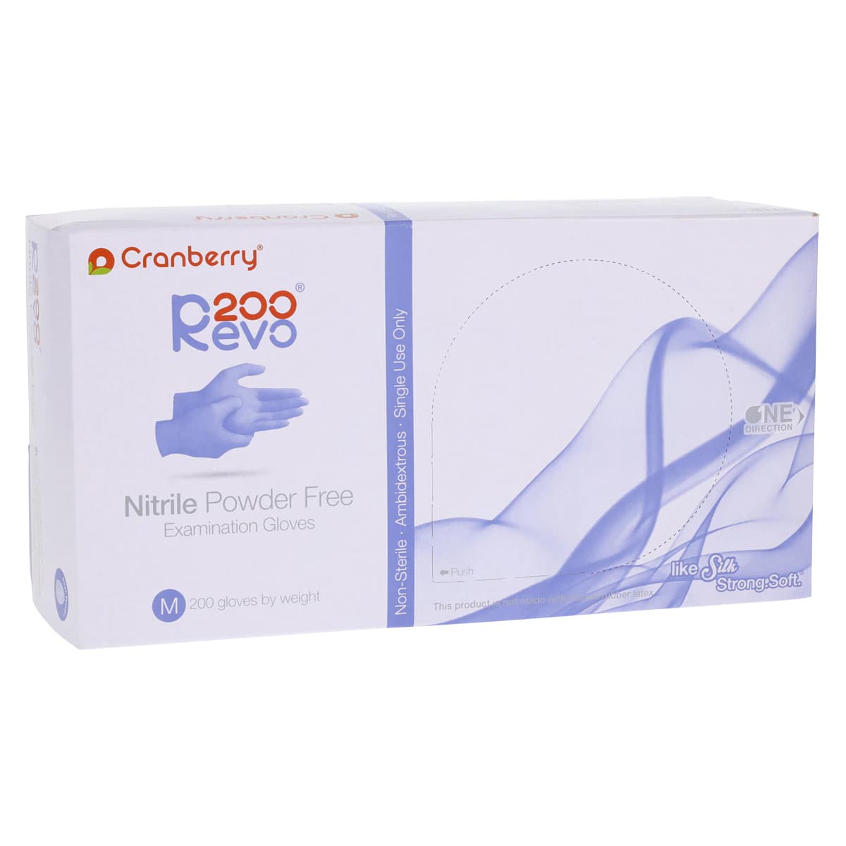 Cranberry Revo200 Nitrile Examination Gloves, Powder-Free, Latex-Free, Medium, Dark Blue, 200/Box, CR3207 thumbnail 5