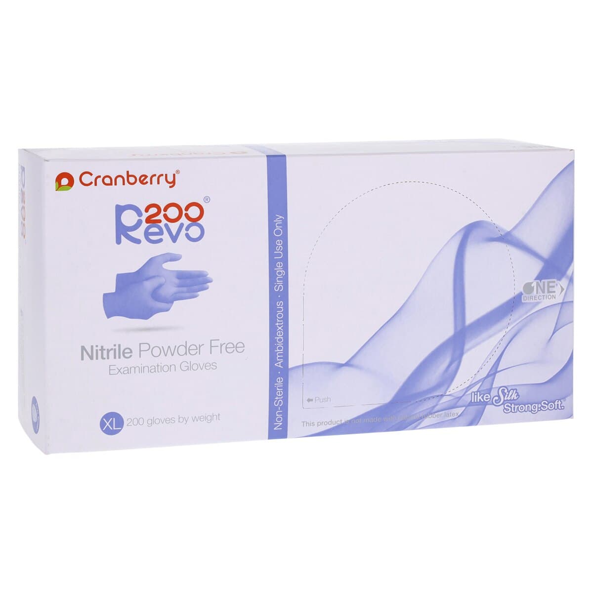 Cranberry Revo200 Nitrile Examination Gloves, Powder-Free, Latex-Free, Extra Large, Dark Blue, 200/Box, CR3209 thumbnail 5
