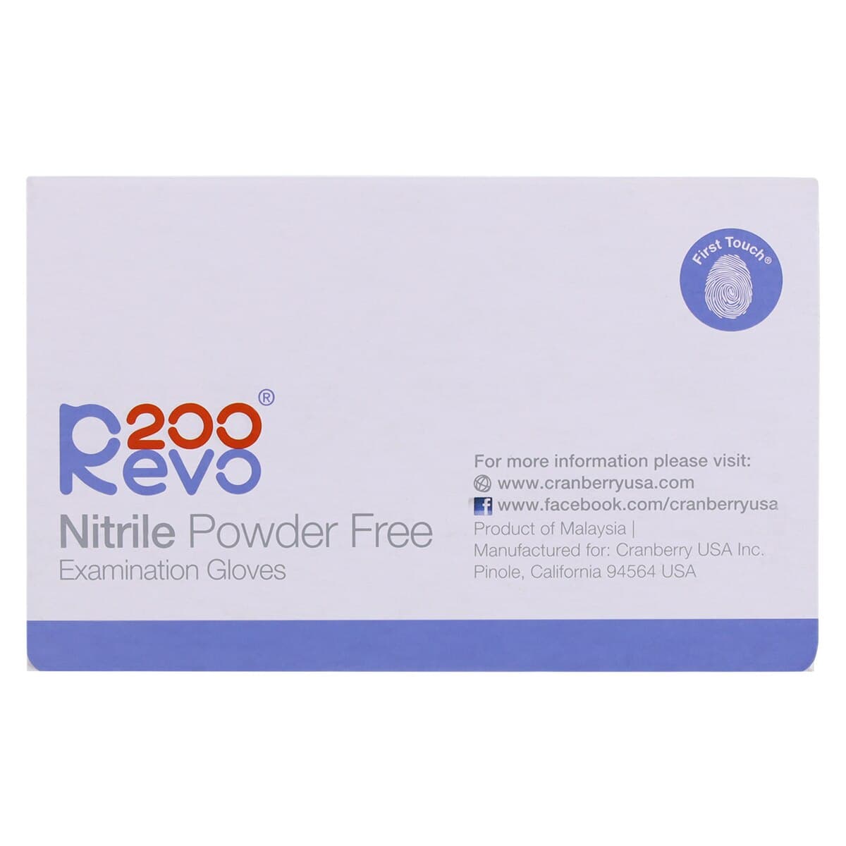 Cranberry Revo200 Nitrile Examination Gloves, Powder-Free, Latex-Free, Extra Large, Dark Blue, 200/Box, CR3209 thumbnail 9