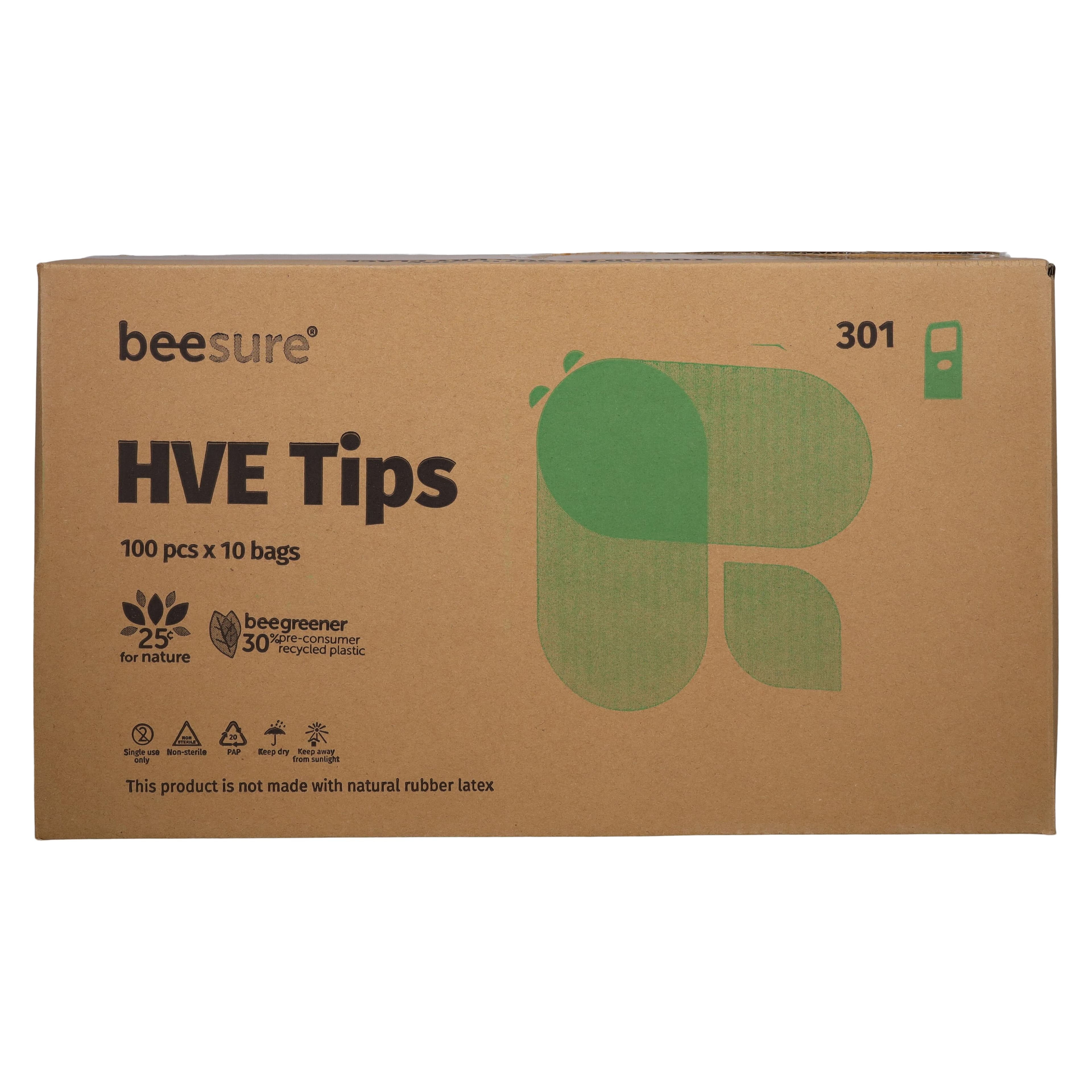 BeeSure High Volume Evacuator Tips, Vented/Non-Vented, Green, 11 mm, 3000/Case thumbnail 2