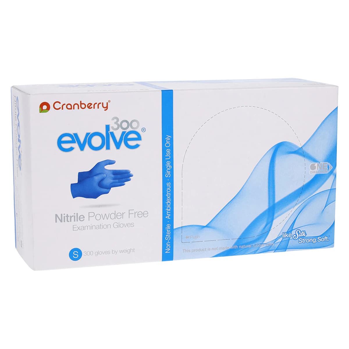 Cranberry Evolve 300 Nitrile Exam Gloves, Powder-Free, Non-Sterile, Small, Royal Blue, Textured Fingertips, 300/Box, CR3306 thumbnail 5
