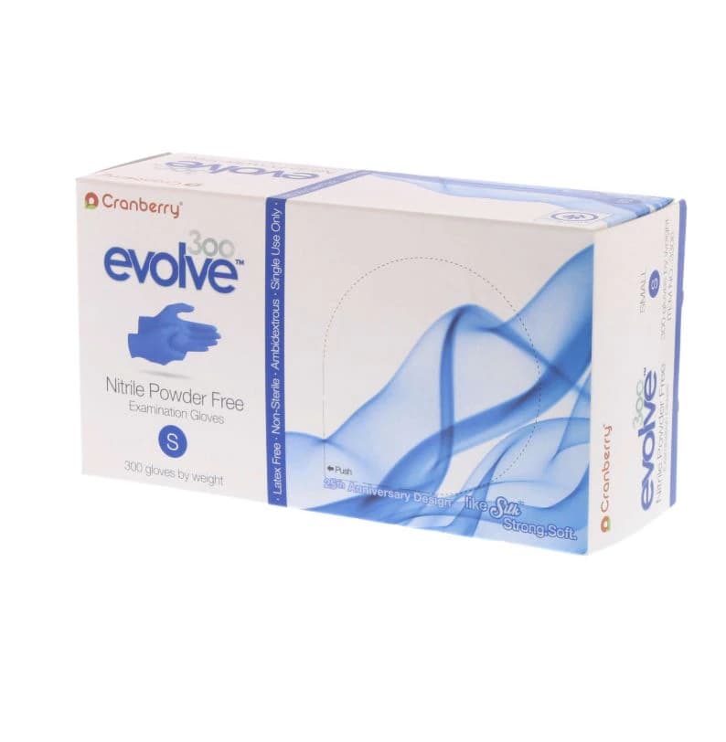 Cranberry Evolve 300 Nitrile Exam Gloves, Powder-Free, Non-Sterile, Small, Royal Blue, Textured Fingertips, 300/Box, CR3306 thumbnail 2