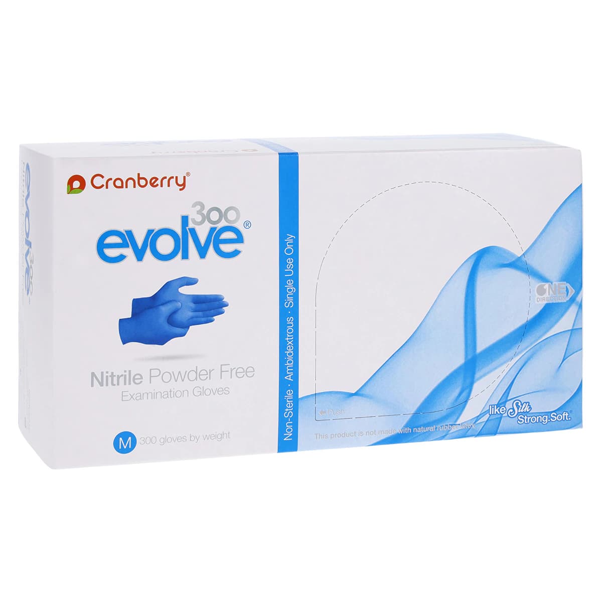 Cranberry Evolve 300 Nitrile Exam Gloves, Powder-Free, Non-Sterile, Medium, Royal Blue, Textured, 300/Box, CR3307 thumbnail 5