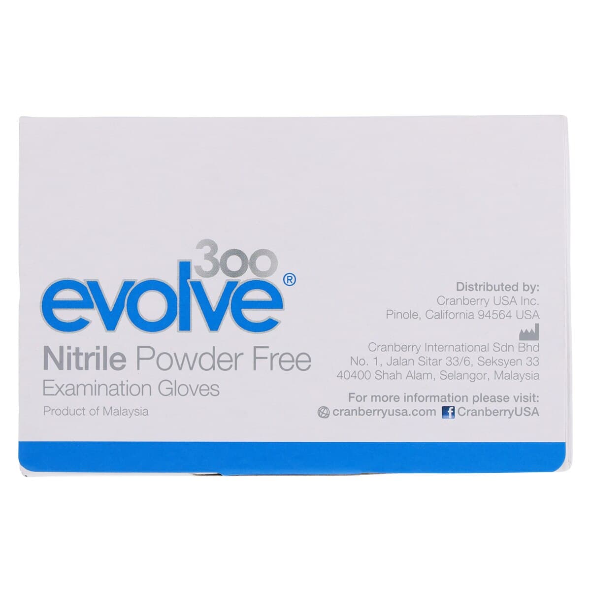 Cranberry Evolve 300 Nitrile Exam Gloves, Powder-Free, Non-Sterile, Large, Royal Blue, 300/Box, CR3308 thumbnail 7