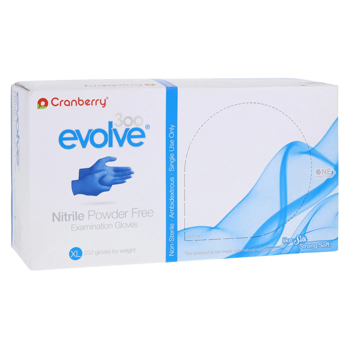 Cranberry Evolve 300 Nitrile Powder-Free Exam Gloves, X-Large, Royal Blue, 250/Box, CR3309 thumbnail 5
