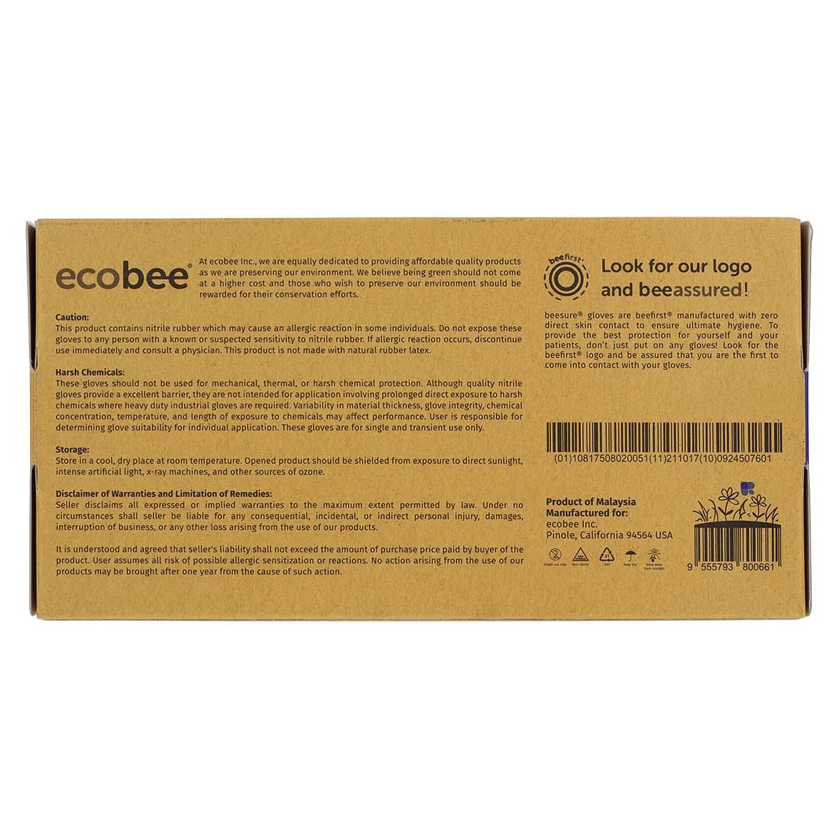 BeeSure SuperSlim Nitrile Examination Gloves, Powder-Free, Non-Sterile, Medium, Cobalt Blue, 300/Box, BE1147 thumbnail 7