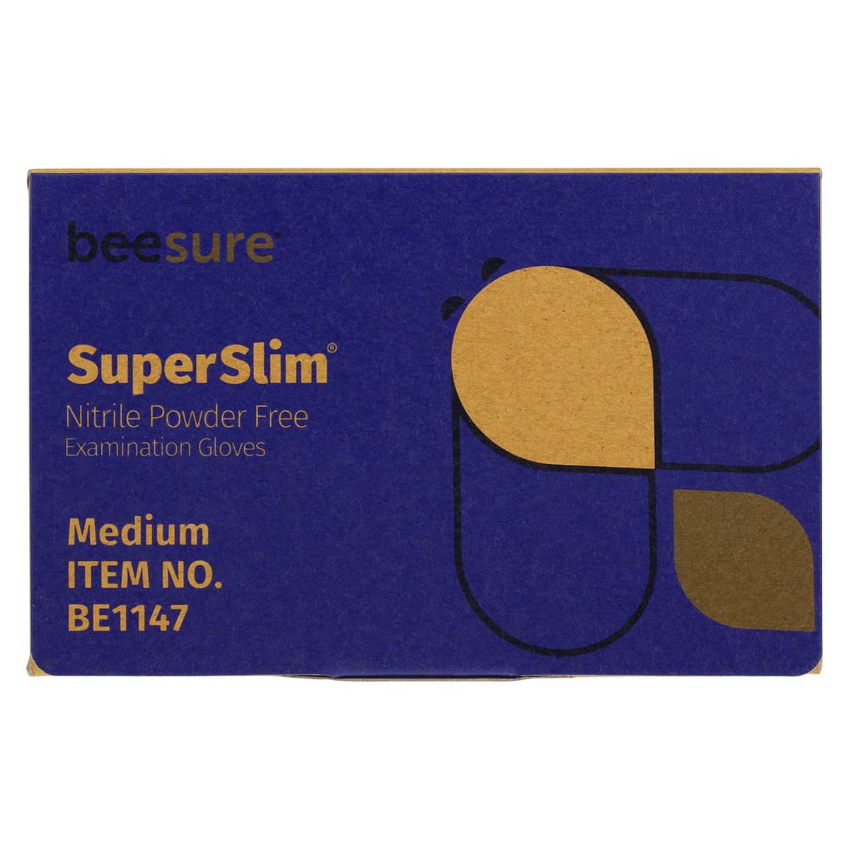 BeeSure SuperSlim Nitrile Examination Gloves, Powder-Free, Non-Sterile, Medium, Cobalt Blue, 300/Box, BE1147 thumbnail 6