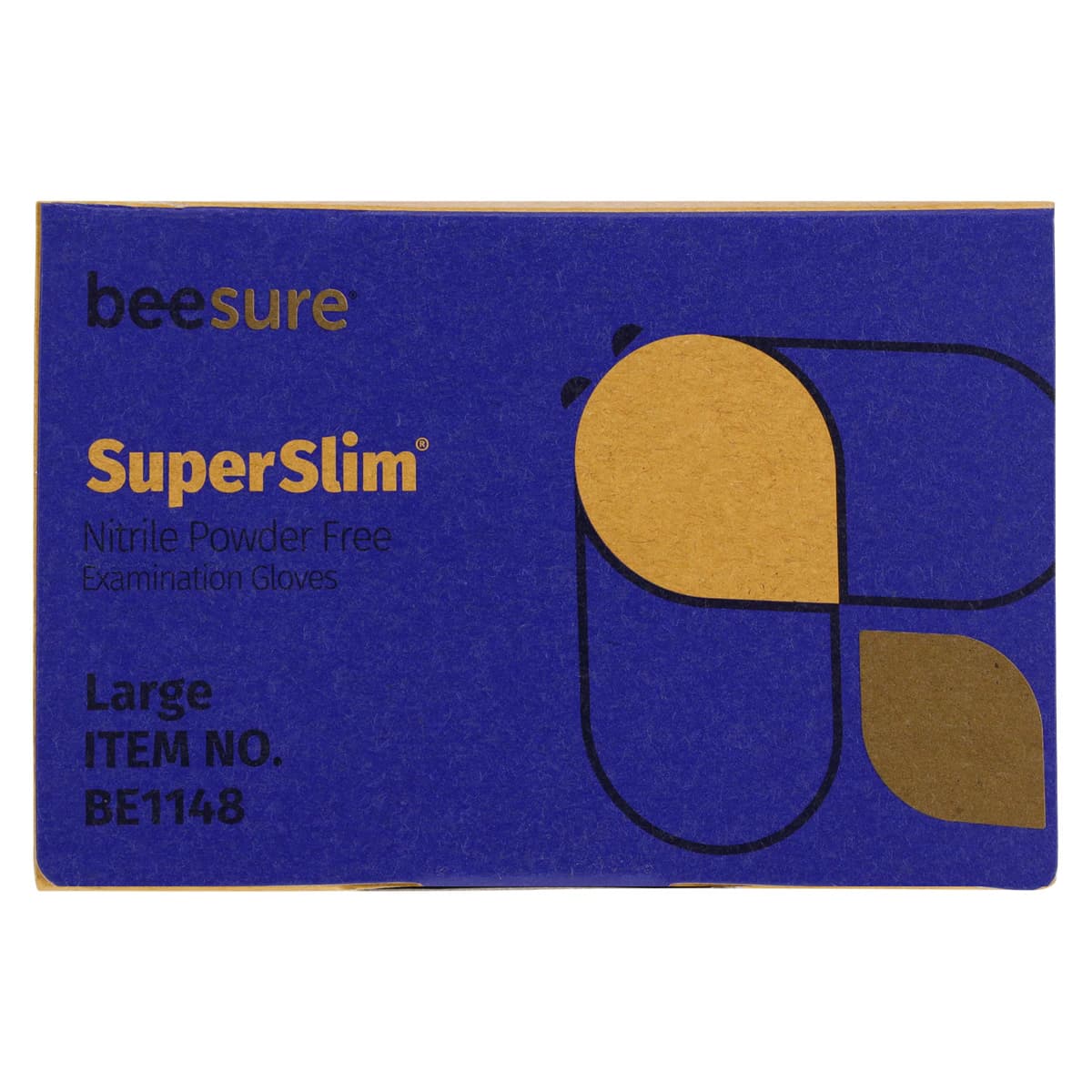 BeeSure SuperSlim Nitrile Examination Gloves, Powder-Free, Non-Sterile, Large, Cobalt Blue, 300/Box, BE1148 thumbnail 6