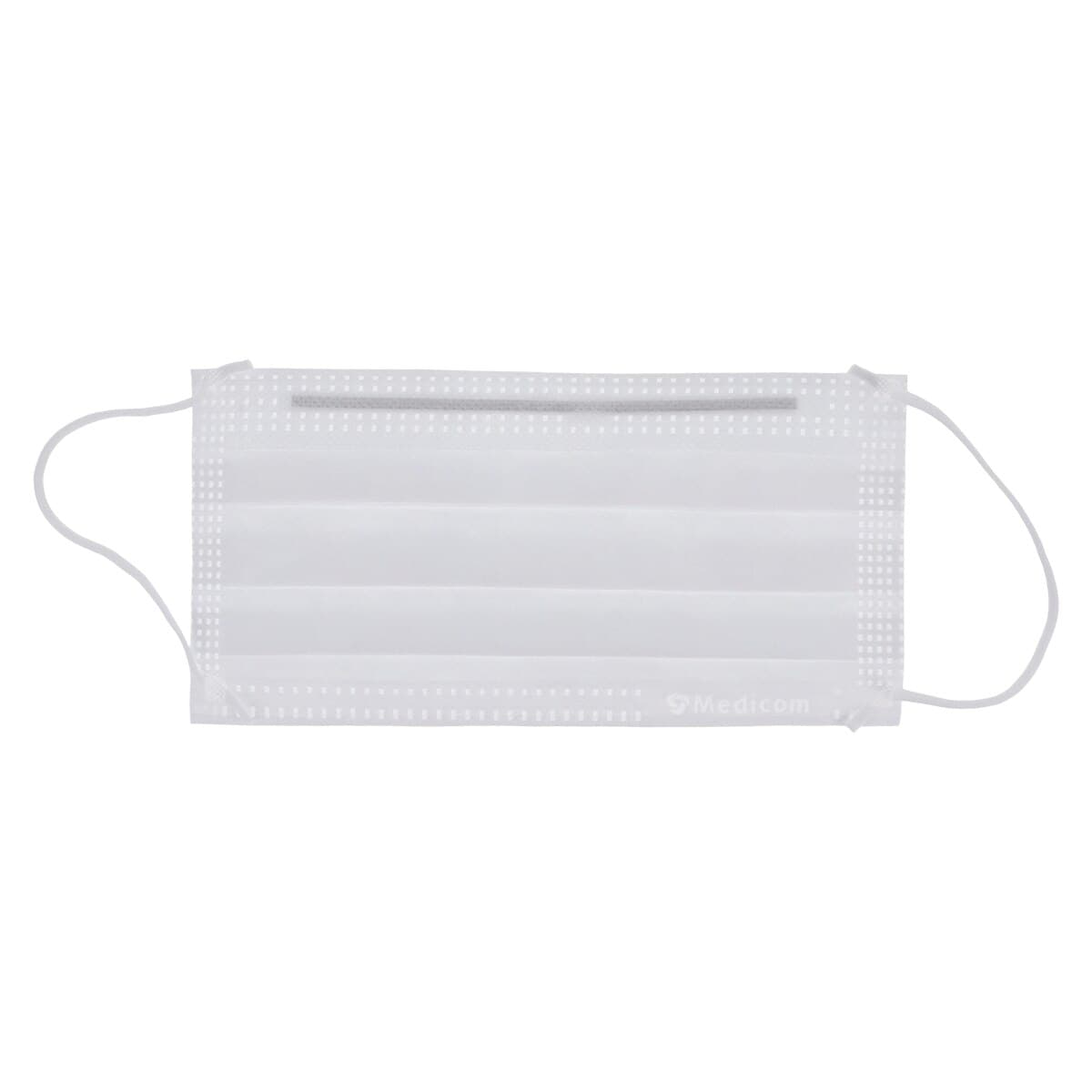Medicom SafeMask Premier Procedure Face Mask, ASTM Level 1, Ear Loop, White, 50/Box, 2010 thumbnail 5