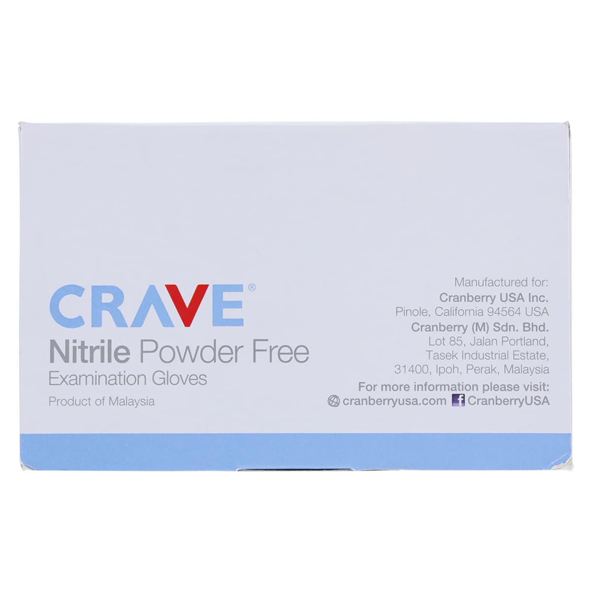 Crave Nitrile Examination Gloves, Powder-Free, Non-Sterile, Medium, Light Blue, 200/Box, CR3557 thumbnail 6