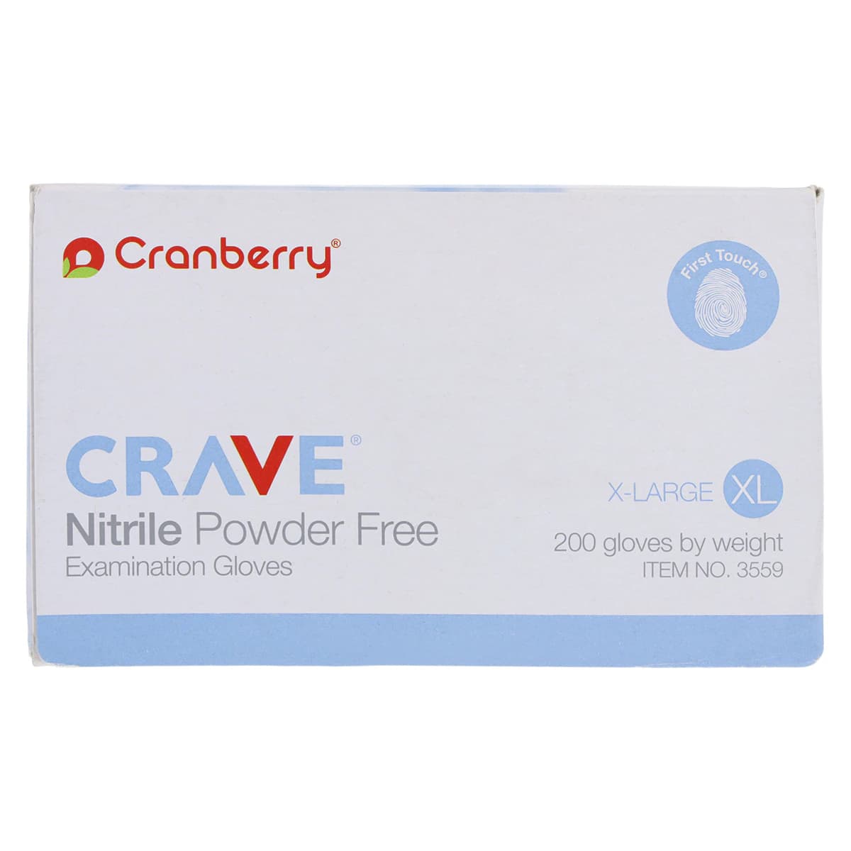 Crave Nitrile Exam Gloves, Powder Free, Non-Sterile, Extra Large, Blue, 200/Box, CR3559 thumbnail 5