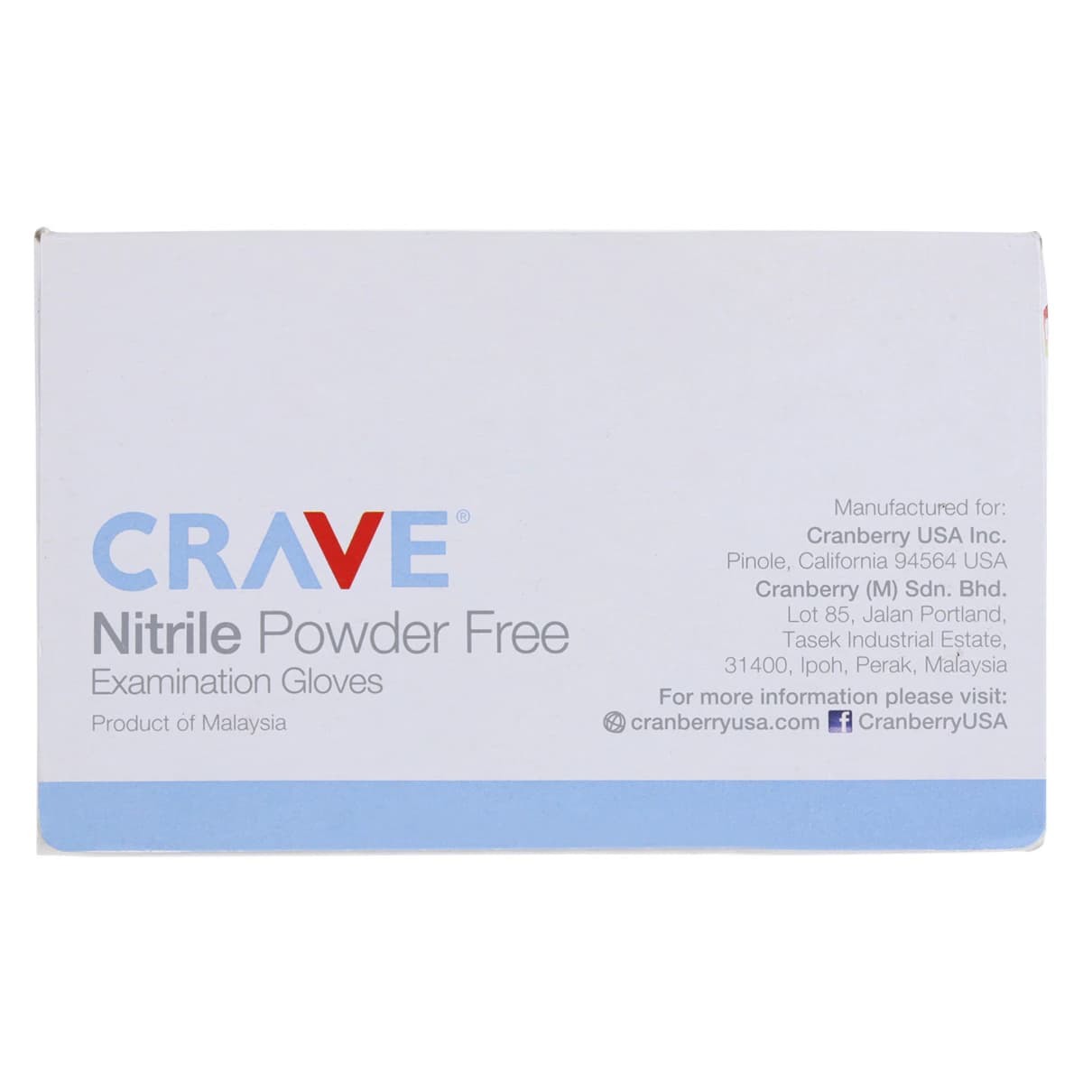 Crave Nitrile Exam Gloves, Powder Free, Non-Sterile, Extra Large, Blue, 200/Box, CR3559 thumbnail 6