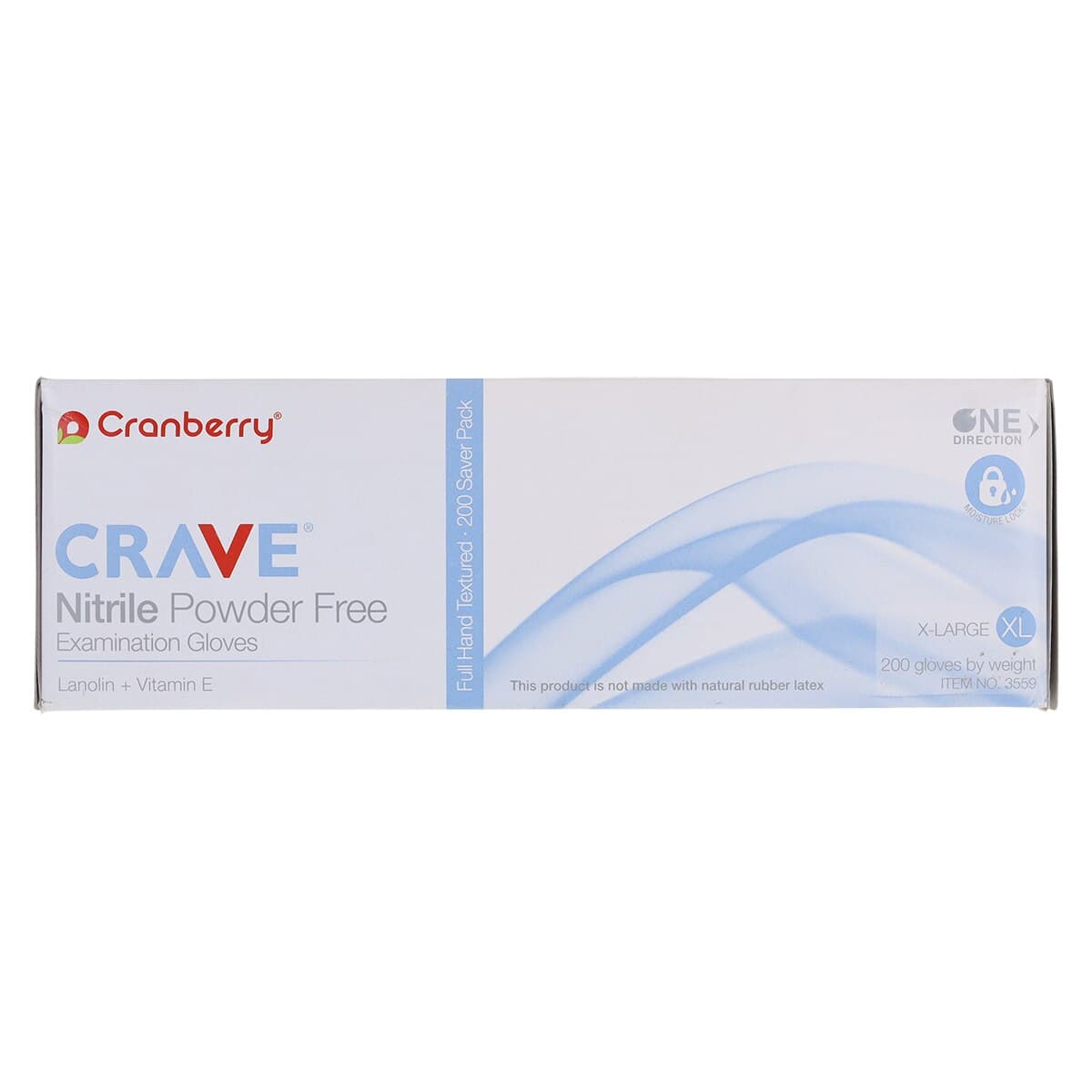 Crave Nitrile Exam Gloves, Powder Free, Non-Sterile, Extra Large, Blue, 200/Box, CR3559 thumbnail 7
