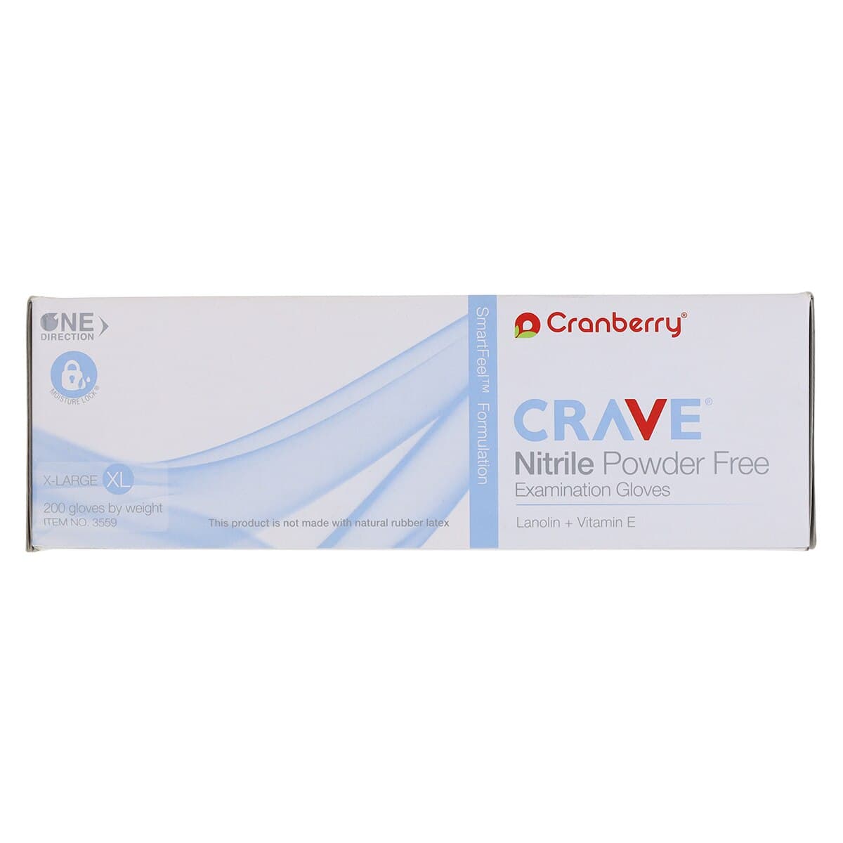 Crave Nitrile Exam Gloves, Powder Free, Non-Sterile, Extra Large, Blue, 200/Box, CR3559 thumbnail 8