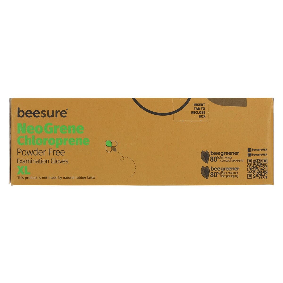 BeeSure NeoGrene Chloroprene Exam Gloves, Powder-Free, Non-Sterile, Extra Large, Green, 200/Box, BE1189 thumbnail 6