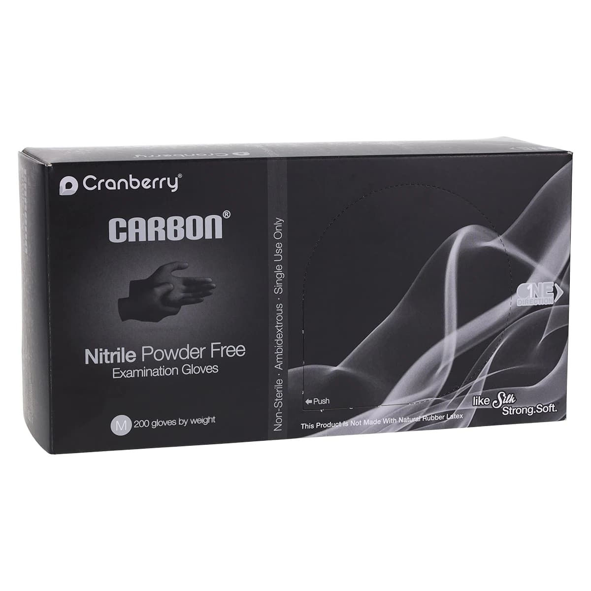 Cranberry Carbon Nitrile Exam Gloves, Powder Free, Non-Sterile, Medium, Black, 200/Box, CR3237 thumbnail 4