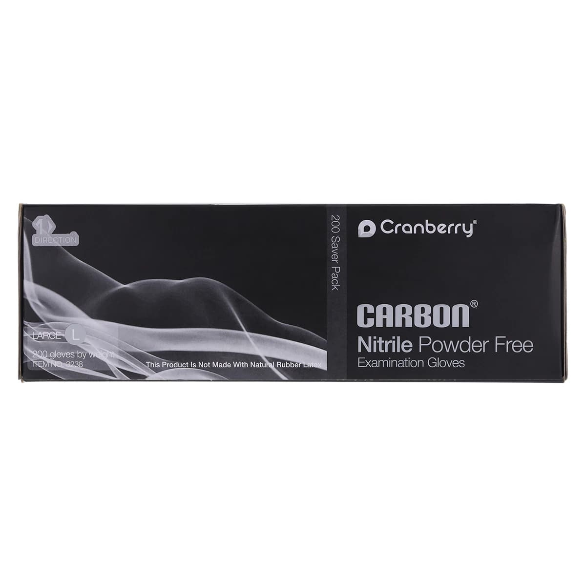 Cranberry Carbon Nitrile Exam Gloves, Powder-Free, Latex-Free, Non-Sterile, Large, Black, 200/Box, CR3238 thumbnail 8