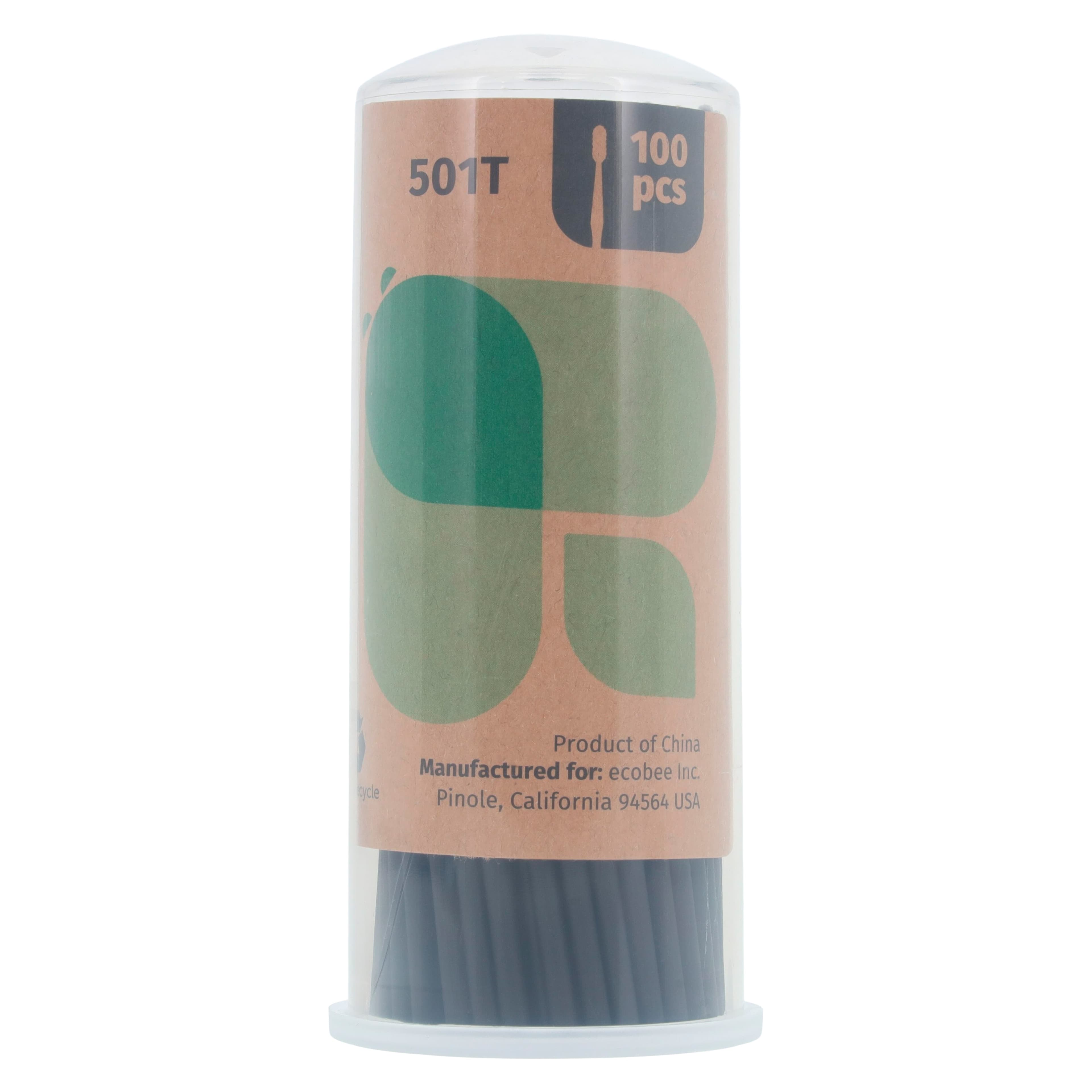BeeSure Micro Applicators, Cylinder Tapered Tip, Black & White, 400/Box, BE501T thumbnail 5