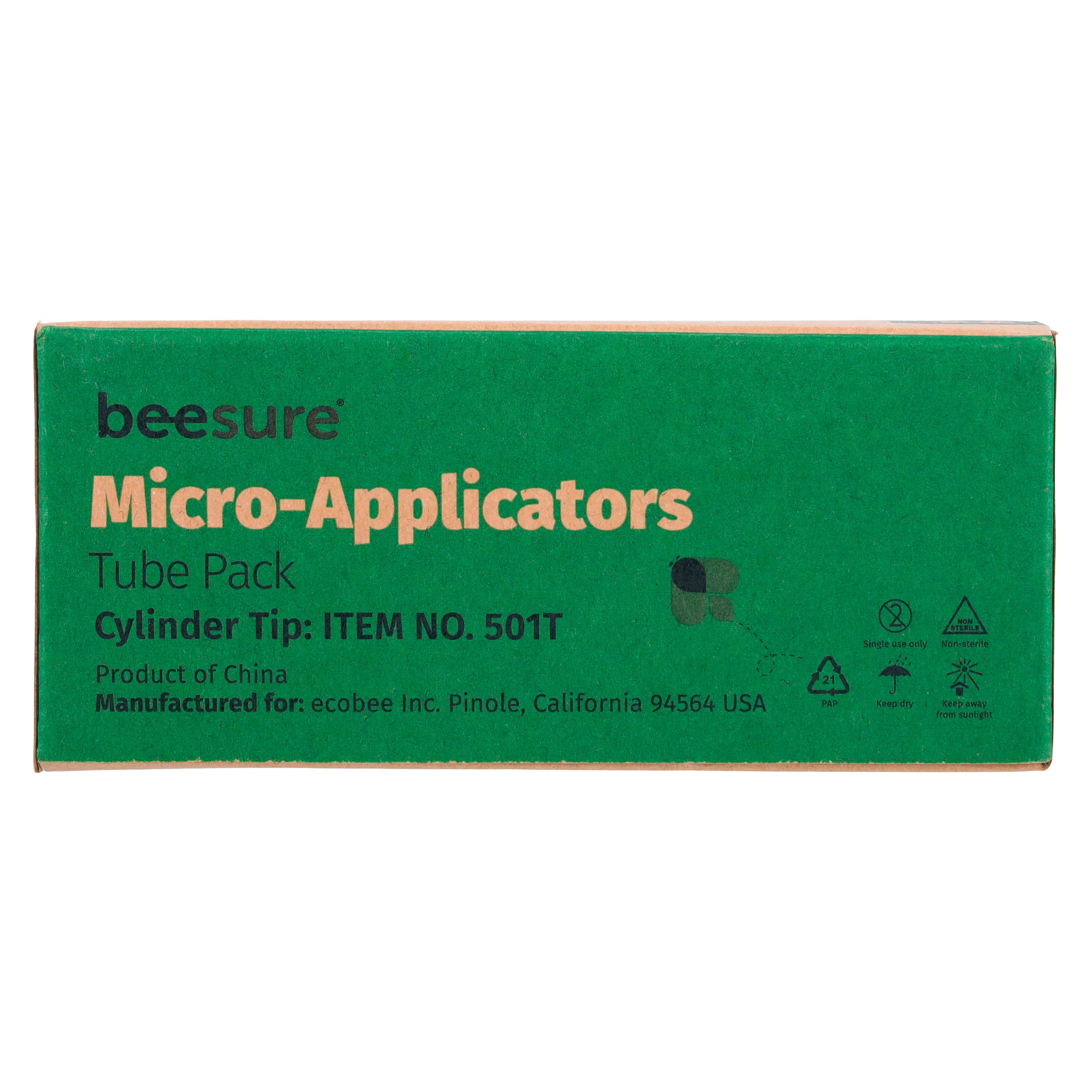 BeeSure Micro Applicators, Cylinder Tapered Tip, Black & White, 400/Box, BE501T thumbnail 6